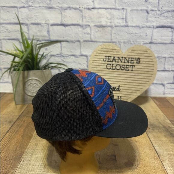 Hooey Men's "Doc" blue Black 5 Panel Trucker Cap - Picture 3 of 7